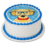 Puppy With Glasses PhotoCake® Edible Image® - EIC25753