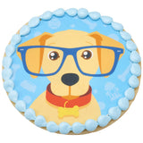 Puppy With Glasses PhotoCake® Edible Image® - EIC25753
