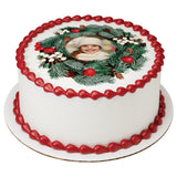 Holiday Wreath PhotoCake® Edible Image® Frame EIC25948
