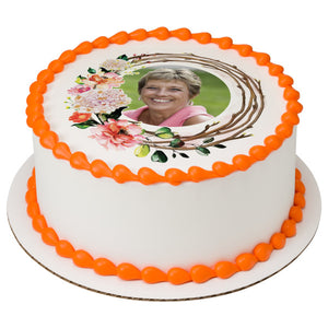Springtime Wreath PhotoCake® Edible Image® Frame EIC26543