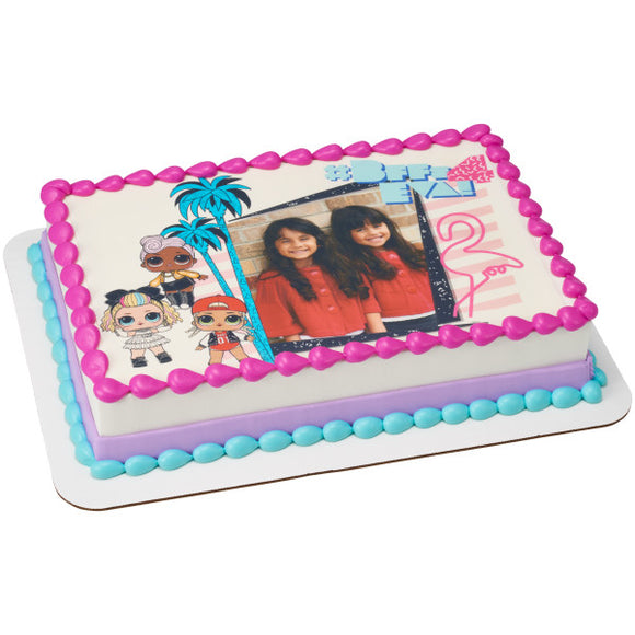 L.O.L. SURPRISE!™ #BFF's 4 Eva! PhotoCake® Edible Image® Frame EIC26965 LOL
