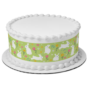 Nostalgic Easter Bunny Green PhotoCake® Edible Image® Strips EIC27770