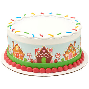 Gingerbread Village PhotoCake® Edible Image® Strips - EIC28253