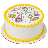 Hoppy Easter Doodle Bunny PhotoCake® Edible Image® EIC28416