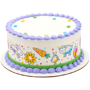 Hoppy Easter Doodle Bunny PhotoCake® Edible Image® Strips EIC28424