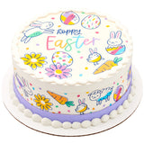 Hoppy Easter Doodle Bunny PhotoCake® Edible Image® Strips EIC28424