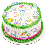 Hoppy Easter Doodle Bunny PhotoCake® Edible Image® Strips EIC28424