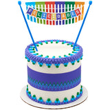 Purple with Green Pattern  PhotoCake® Edible Image® Strips - EIC28586