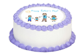 Father's Day - Personalized with Your Child's Drawing (For Round or Rectangle Cake)