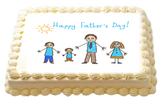 Father's Day - Personalized with Your Child's Drawing (For Round or Rectangle Cake)